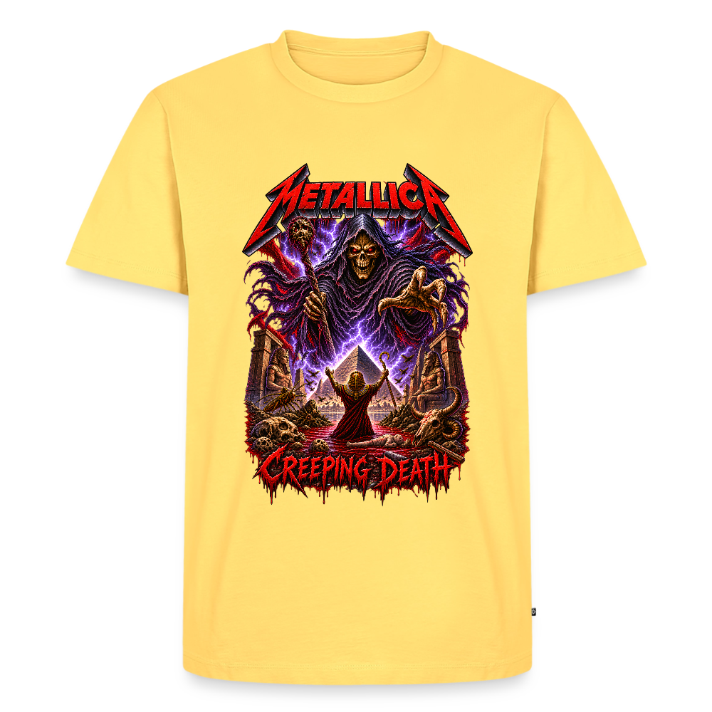 Metallica Creeping Death Männer Premium T-Shirt - Pastellgelb