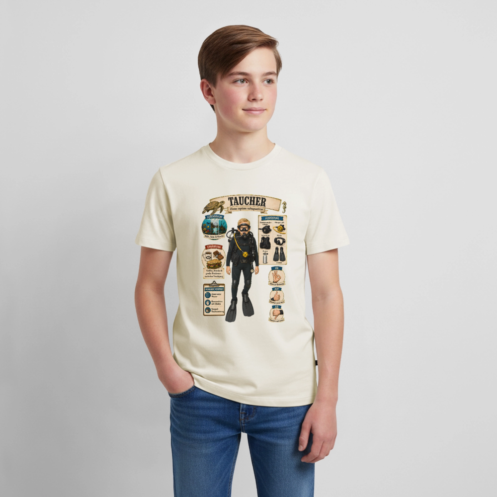 Kleiner Taucher – Homo sapiens subaquaticus | Teenager Premium T-Shirt - Naturweiß