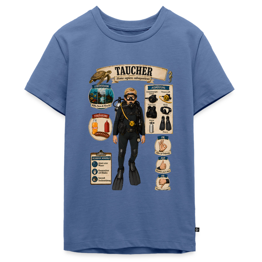 Kleiner Taucher – Homo sapiens subaquaticus | Teenager Premium T-Shirt - Taubenblau