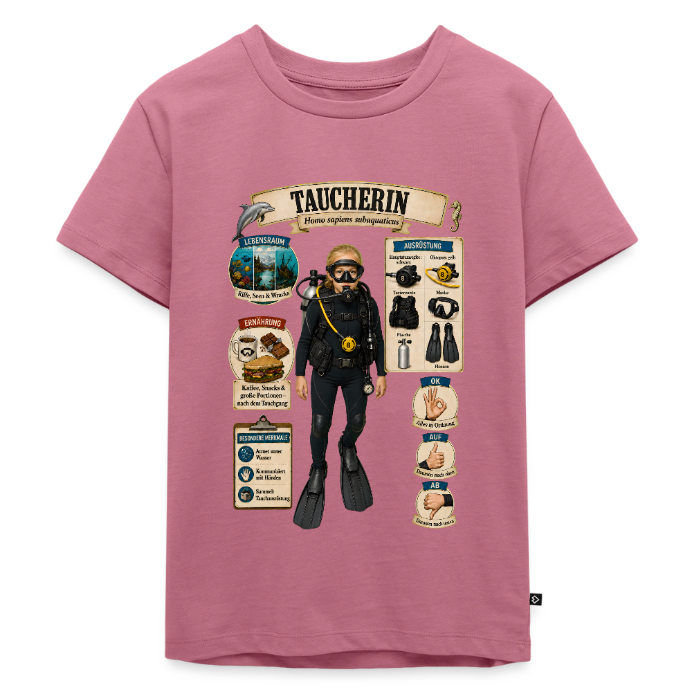 Kleine Taucherin – Homo sapiens subaquaticus | Kinder Premium T-Shirt - Mauve