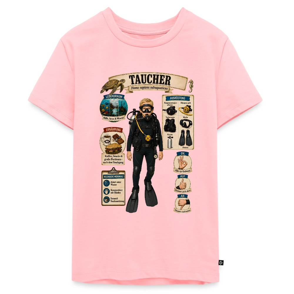 Kleiner Taucher – Homo sapiens subaquaticus | Teenager Premium T-Shirt - Rosa