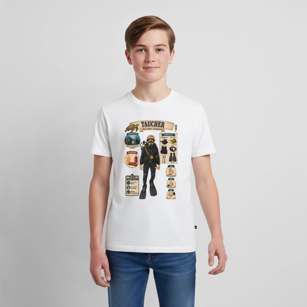 Kleiner Taucher – Homo sapiens subaquaticus | Teenager Premium T-Shirt - Weiß