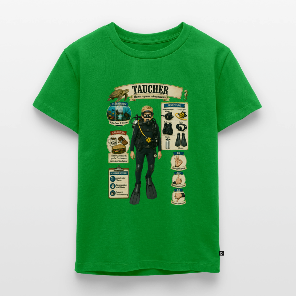Kleiner Taucher – Homo sapiens subaquaticus | Kinder Premium T-Shirt - Grün