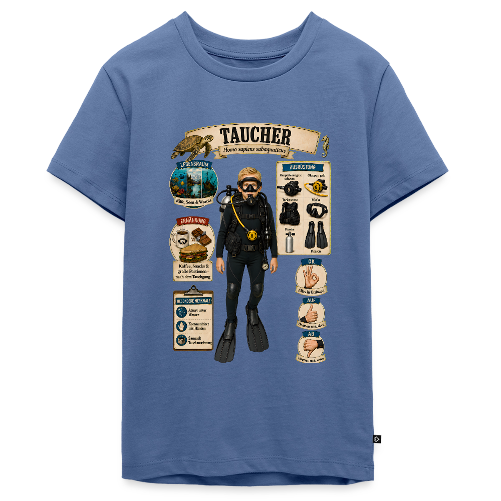 Kleiner Taucher – Homo sapiens subaquaticus | Teenager Premium T-Shirt - Taubenblau