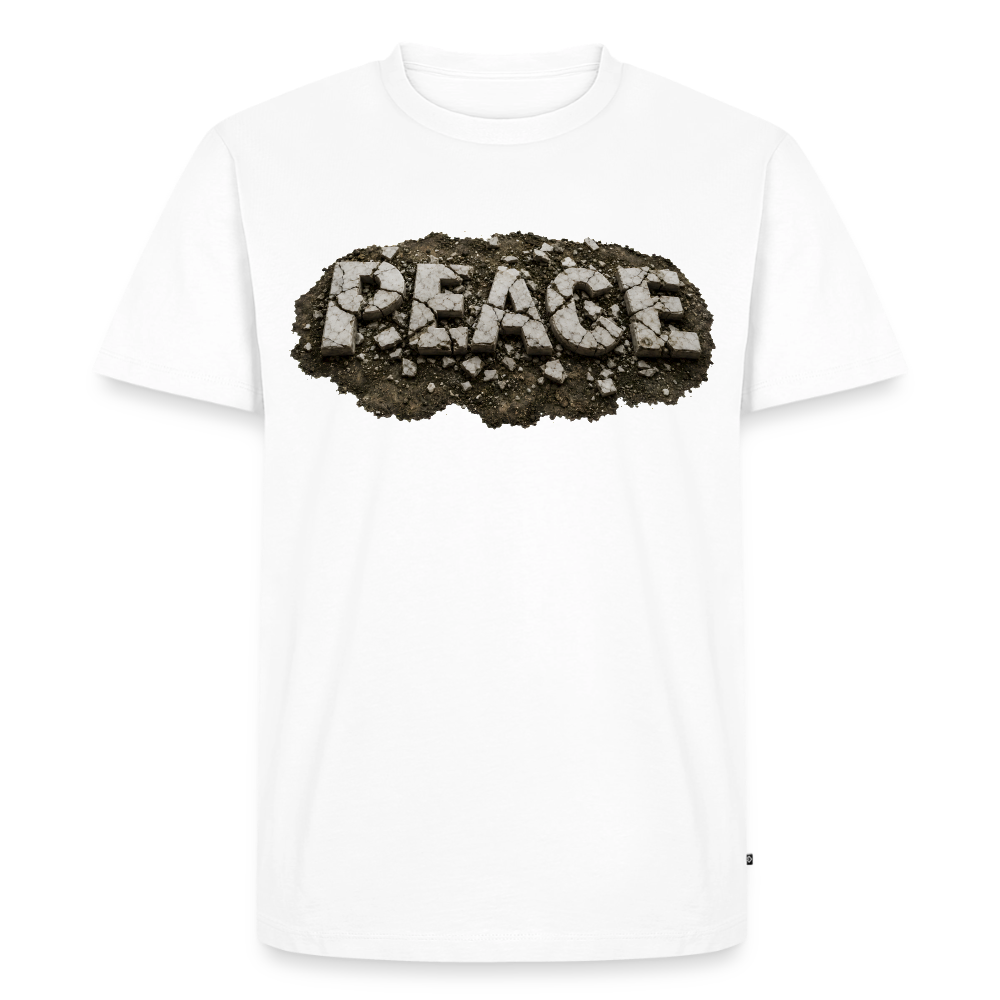 PEACE in Trümmern | Männer Premium T-Shirt - Weiß