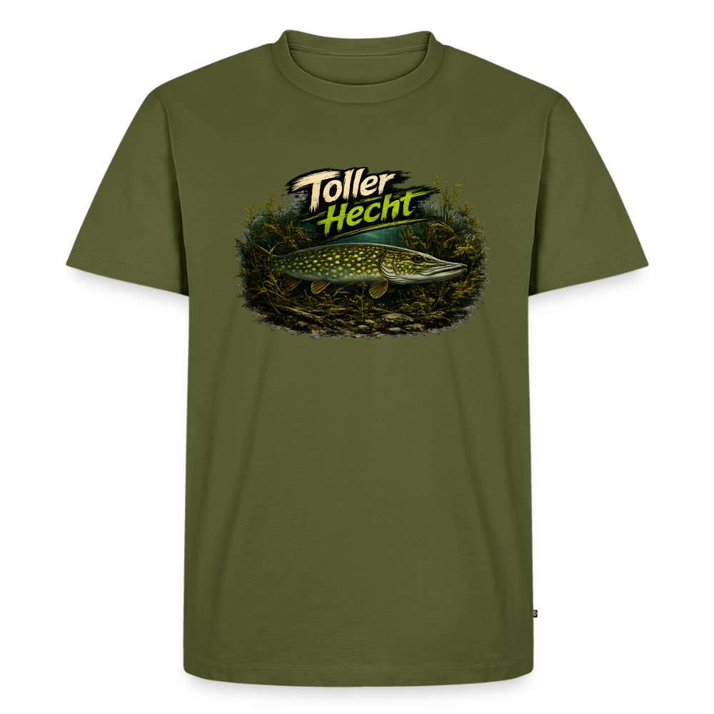 Toller Hecht – Hecht Motiv Angler | Männer Premium T-Shirt - Khaki