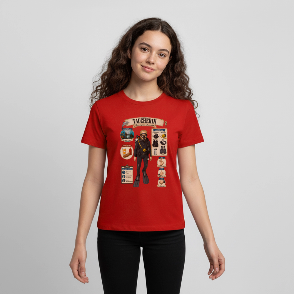 Kleine Taucherin – Homo sapiens subaquaticus | Teenager Premium T-Shirt - Rot
