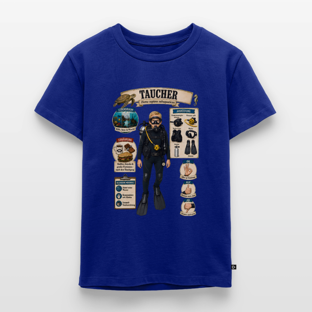 Kleiner Taucher – Homo sapiens subaquaticus | Kinder Premium T-Shirt - Royalblau