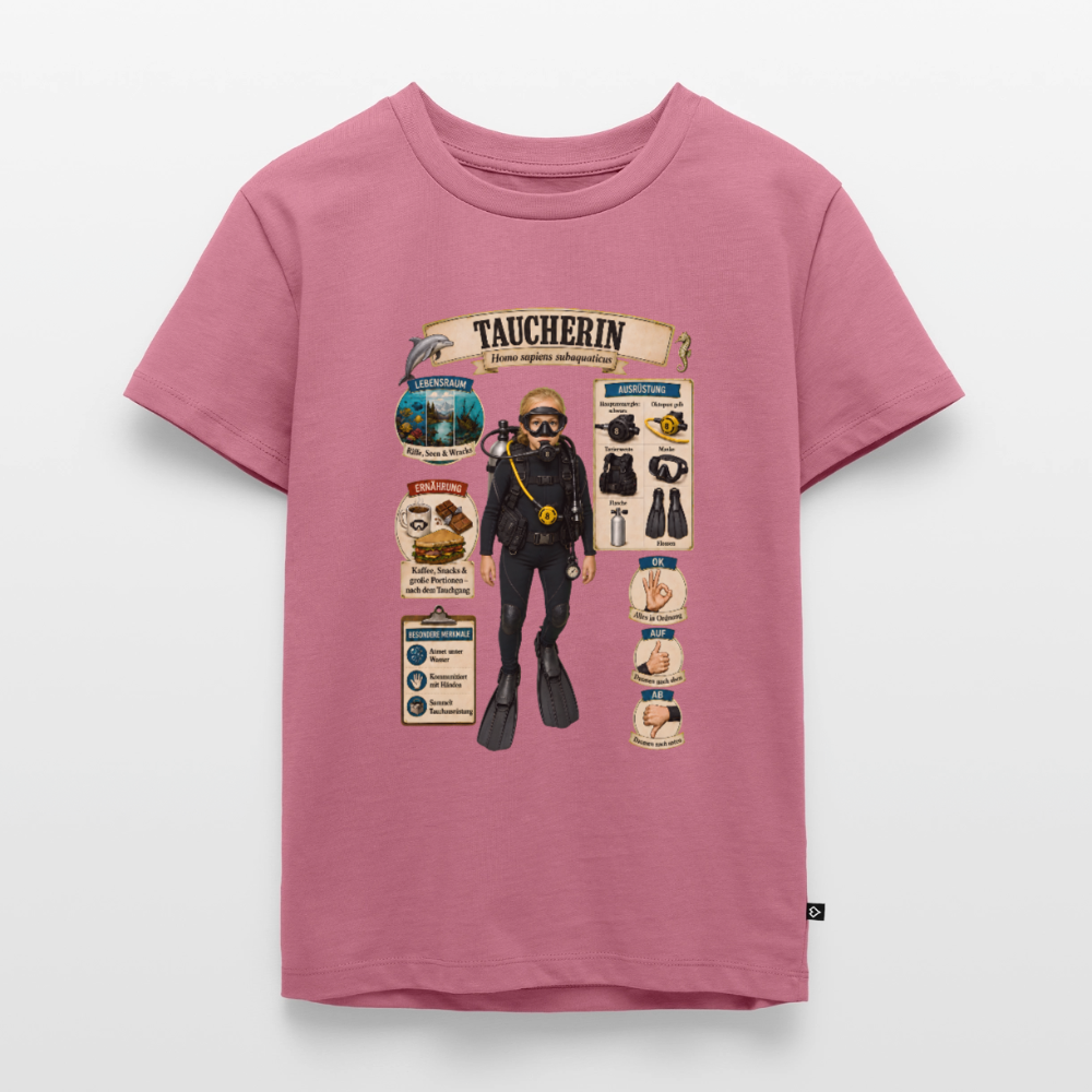 Kleine Taucherin – Homo sapiens subaquaticus | Kinder Premium T-Shirt - Mauve