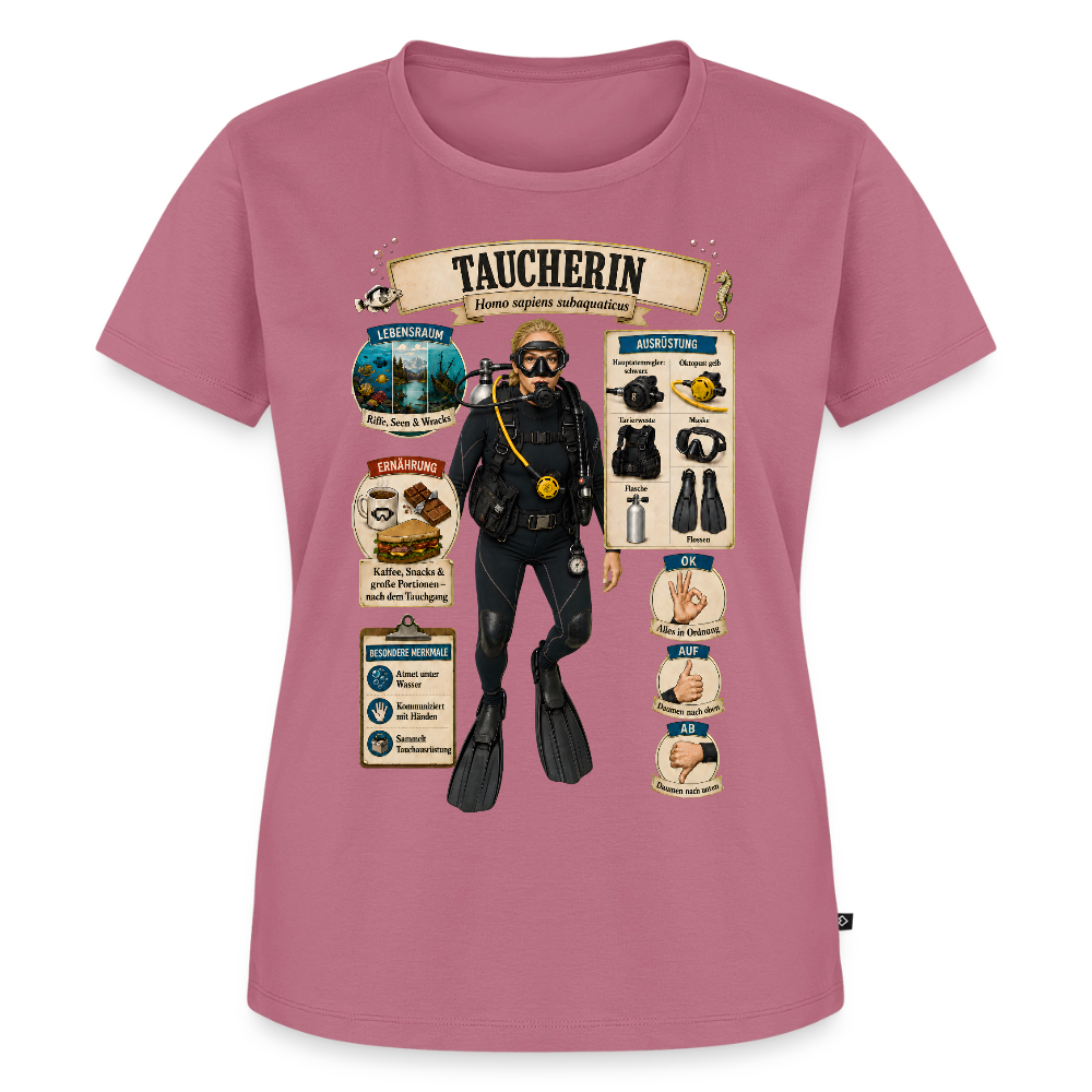 Taucherin – Homo sapiens subaquaticus | Frauen Premium T-Shirt - Mauve