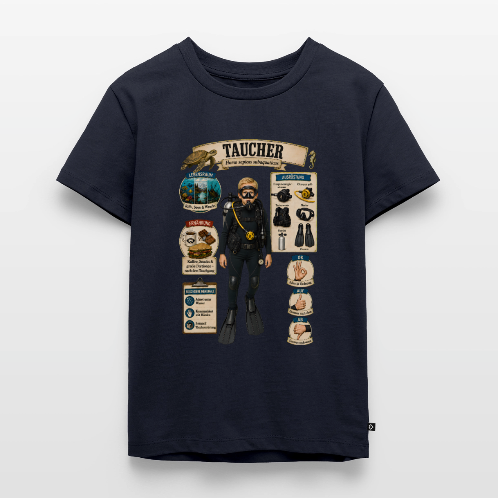 Kleiner Taucher – Homo sapiens subaquaticus | Kinder Premium T-Shirt - Navy