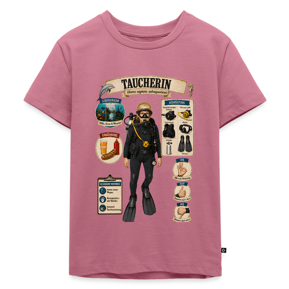 Kleine Taucherin – Homo sapiens subaquaticus | Kinder Premium T-Shirt - Mauve