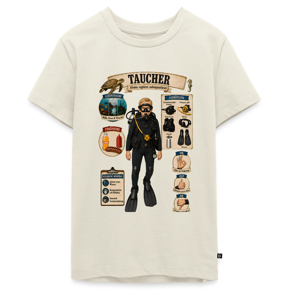 Kleiner Taucher – Homo sapiens subaquaticus | Teenager Premium T-Shirt - Naturweiß