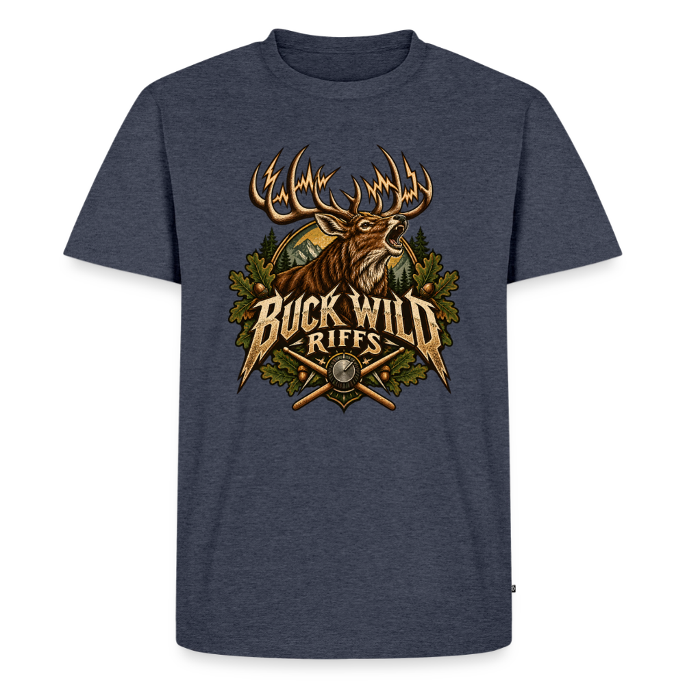 Buck Wild Riffs – Lautstärke in freier Wildbahn | Männer Premium T-Shirt - Jeansblau 