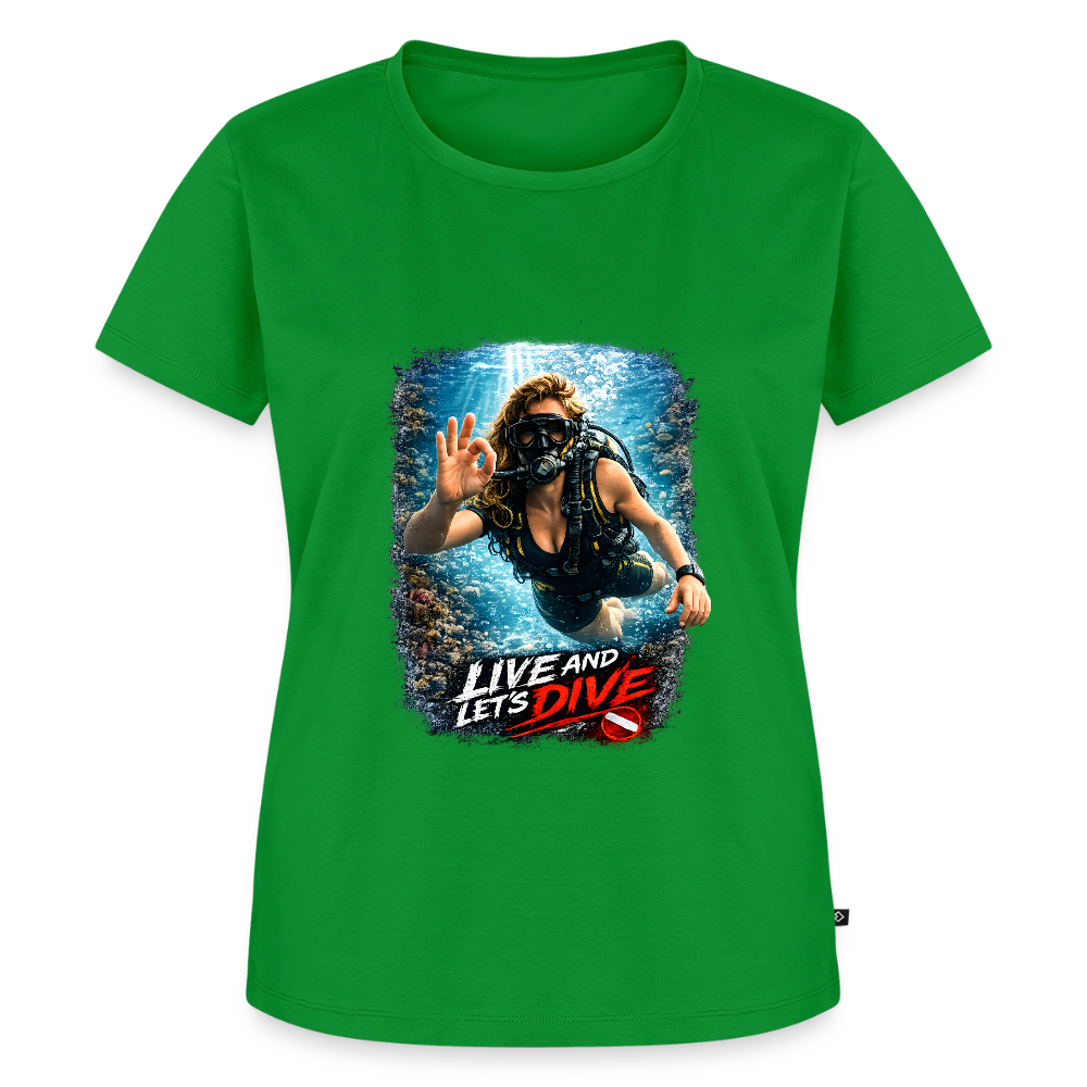 Live and Let's Dive | Tauchen | Frauen Premium T-Shirt - Grün