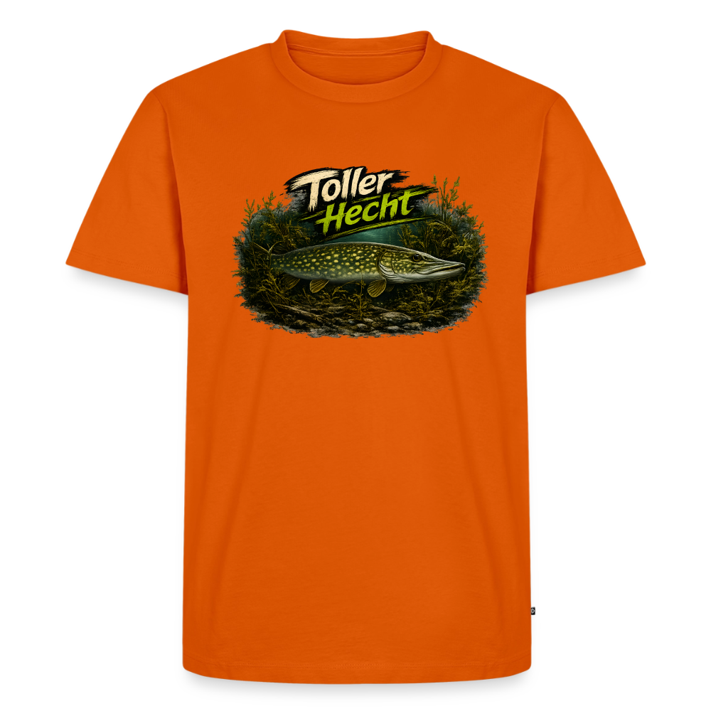 Toller Hecht – Hecht Motiv Angler | Männer Premium T-Shirt - Orange 