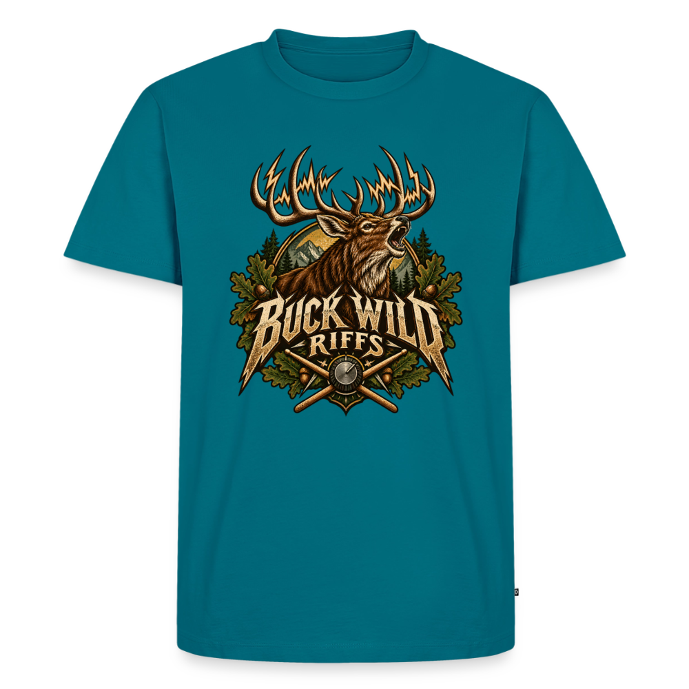 Buck Wild Riffs – Lautstärke in freier Wildbahn | Männer Premium T-Shirt - Petrol