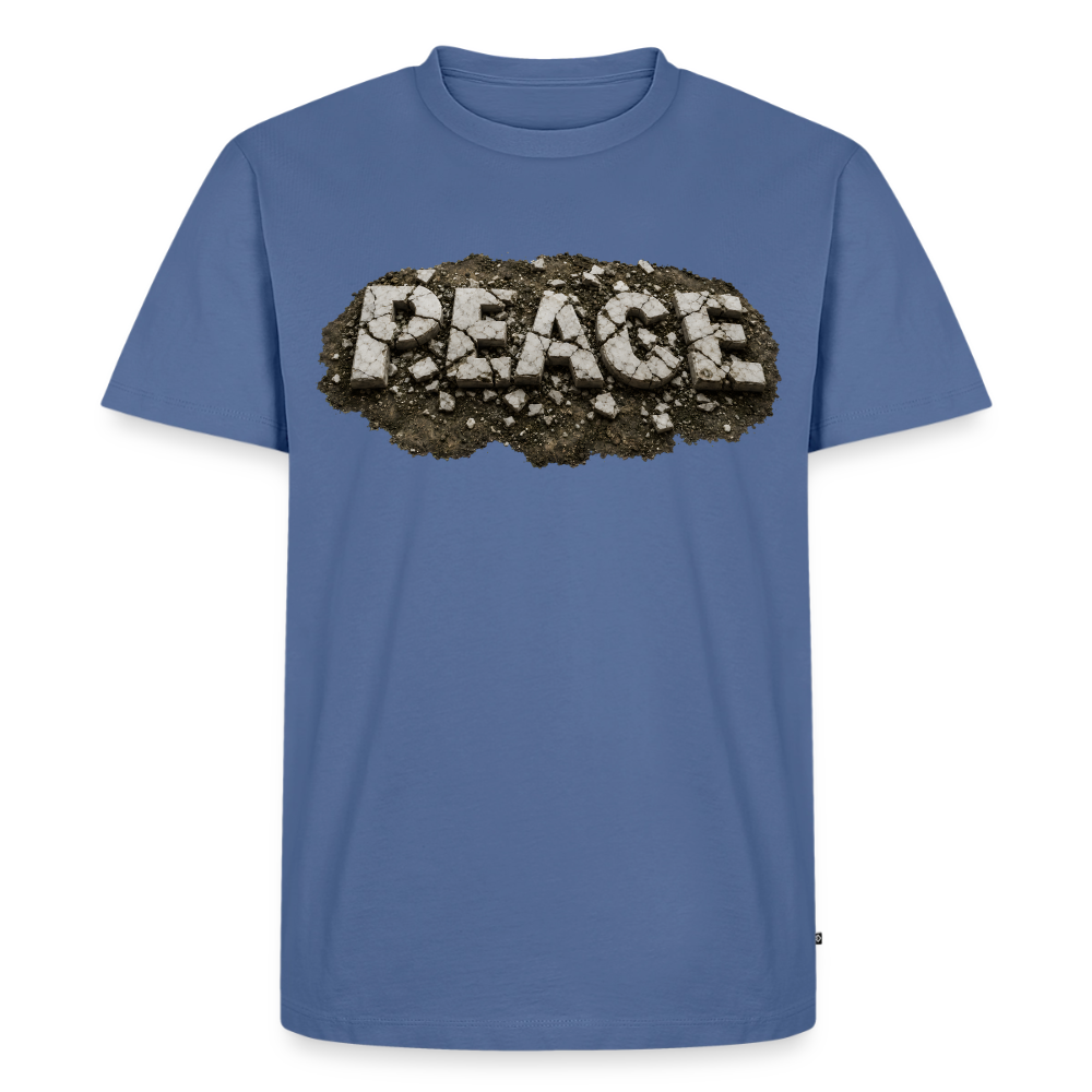 PEACE in Trümmern | Männer Premium T-Shirt - Taubenblau