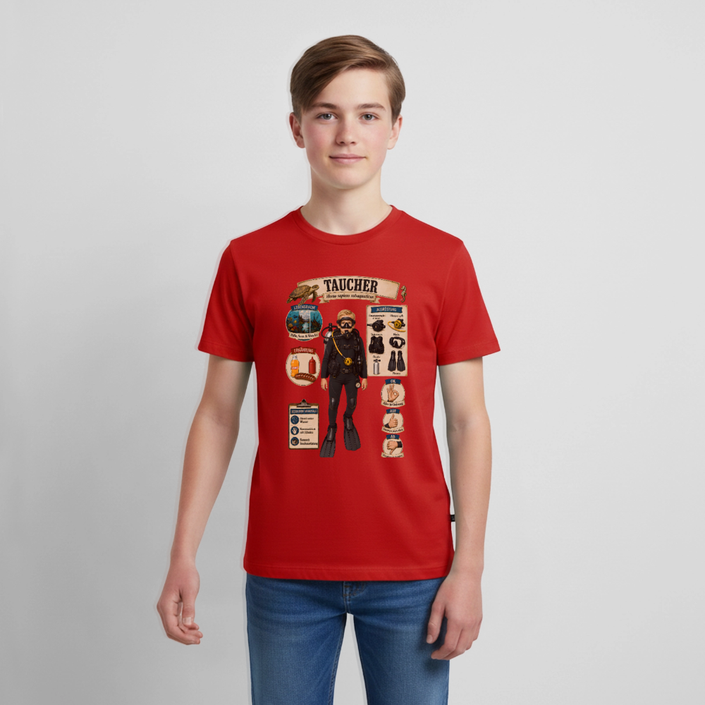 Kleiner Taucher – Homo sapiens subaquaticus | Teenager Premium T-Shirt - Rot