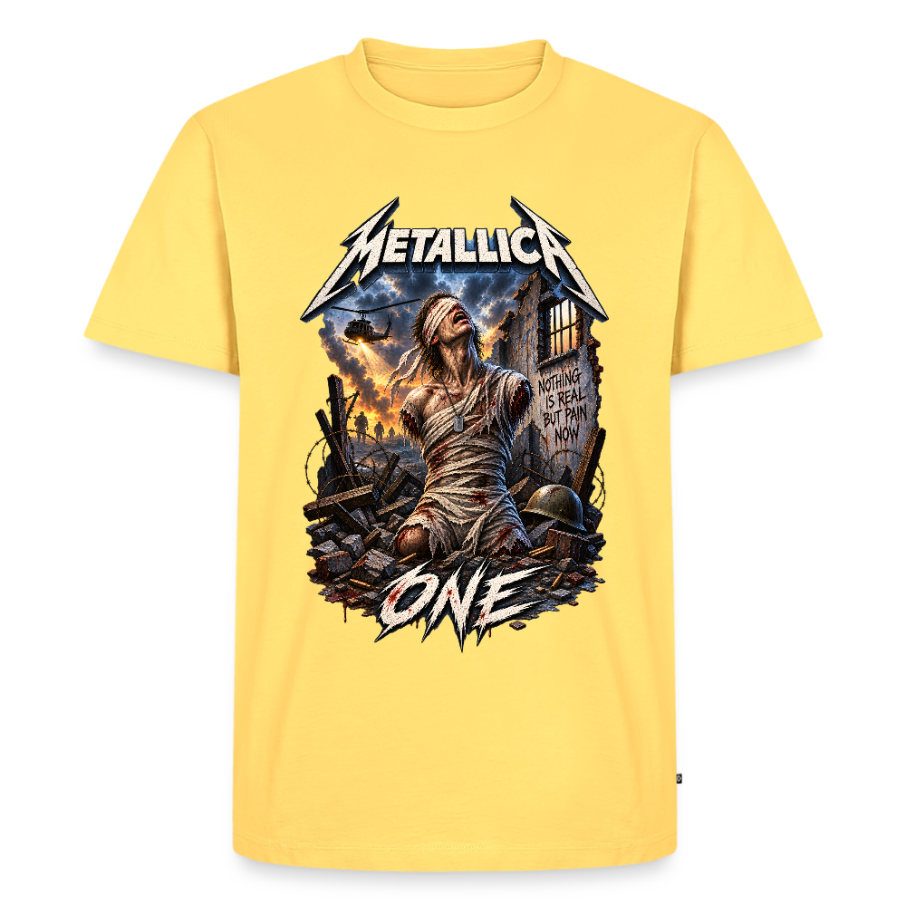 Metallica One Männer Premium T-Shirt - Pastellgelb
