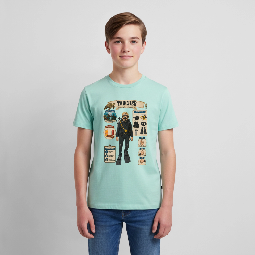 Kleiner Taucher – Homo sapiens subaquaticus | Teenager Premium T-Shirt - Mint 