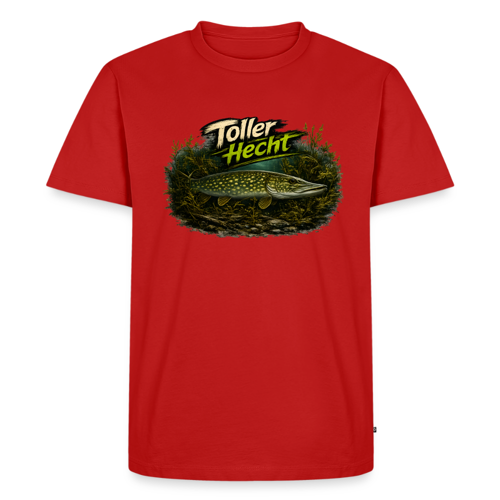 Toller Hecht – Hecht Motiv Angler | Männer Premium T-Shirt - Rot