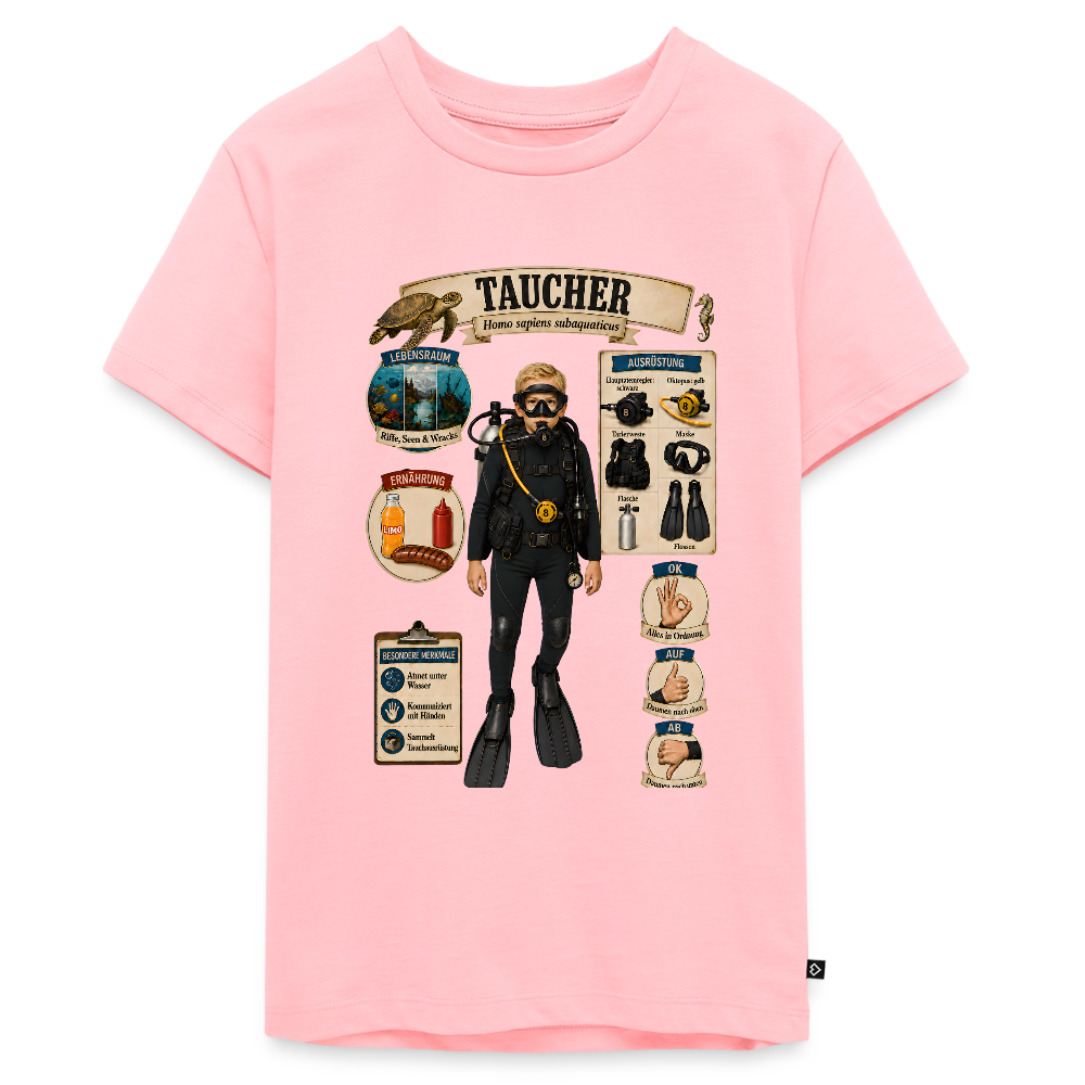 Kleiner Taucher – Homo sapiens subaquaticus | Teenager Premium T-Shirt - Rosa