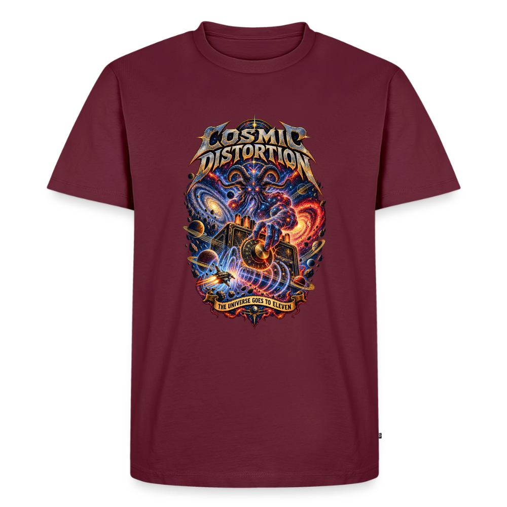 Cosmic Distortion Männer Premium T-Shirt - Burgunderrot