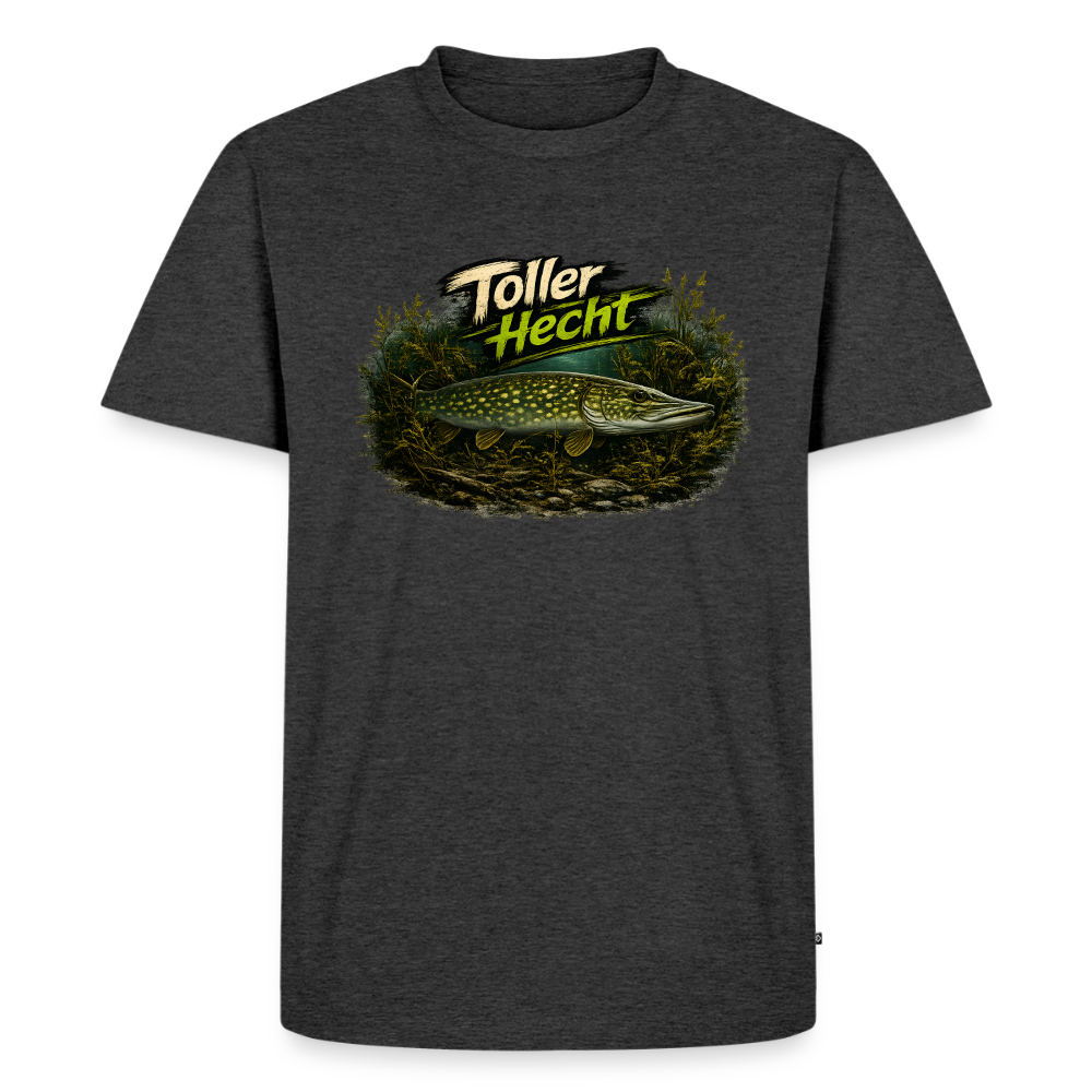 Toller Hecht – Hecht Motiv Angler | Männer Premium T-Shirt - Anthrazit meliert