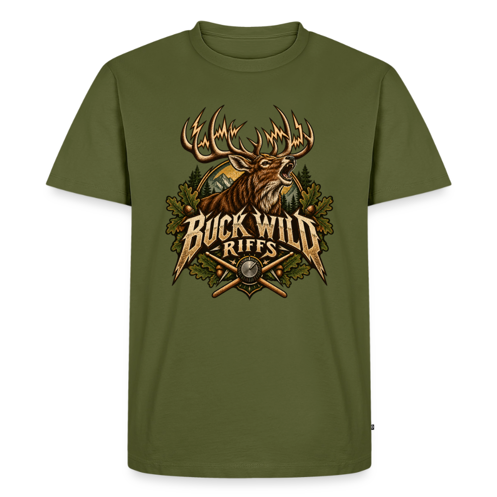 Buck Wild Riffs – Lautstärke in freier Wildbahn | Männer Premium T-Shirt - Khaki