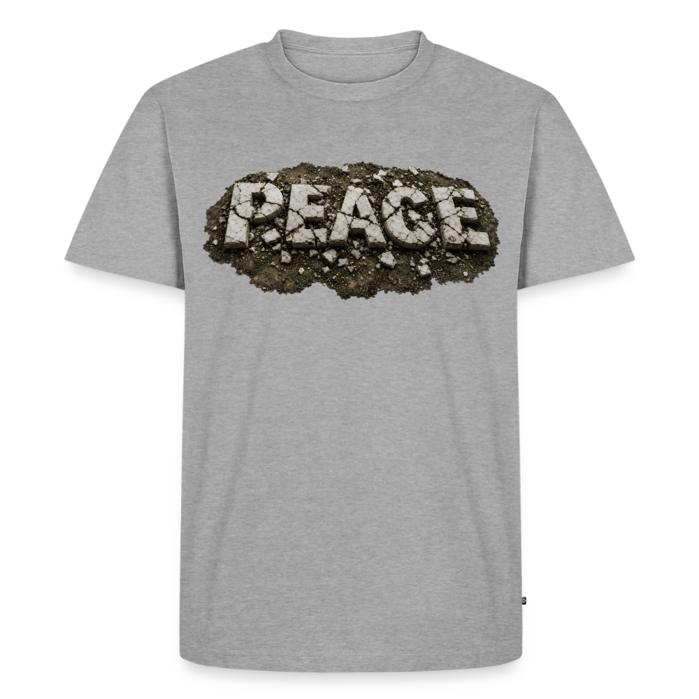 PEACE in Trümmern | Männer Premium T-Shirt - Grau meliert
