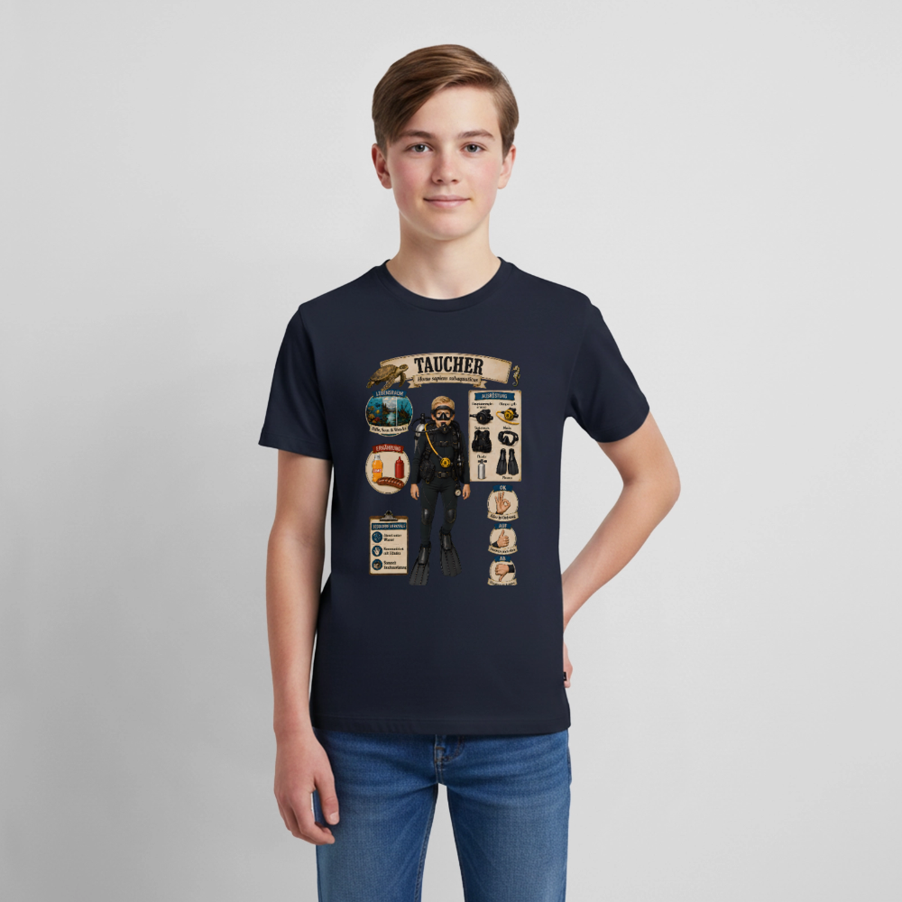Kleiner Taucher – Homo sapiens subaquaticus | Teenager Premium T-Shirt - Navy