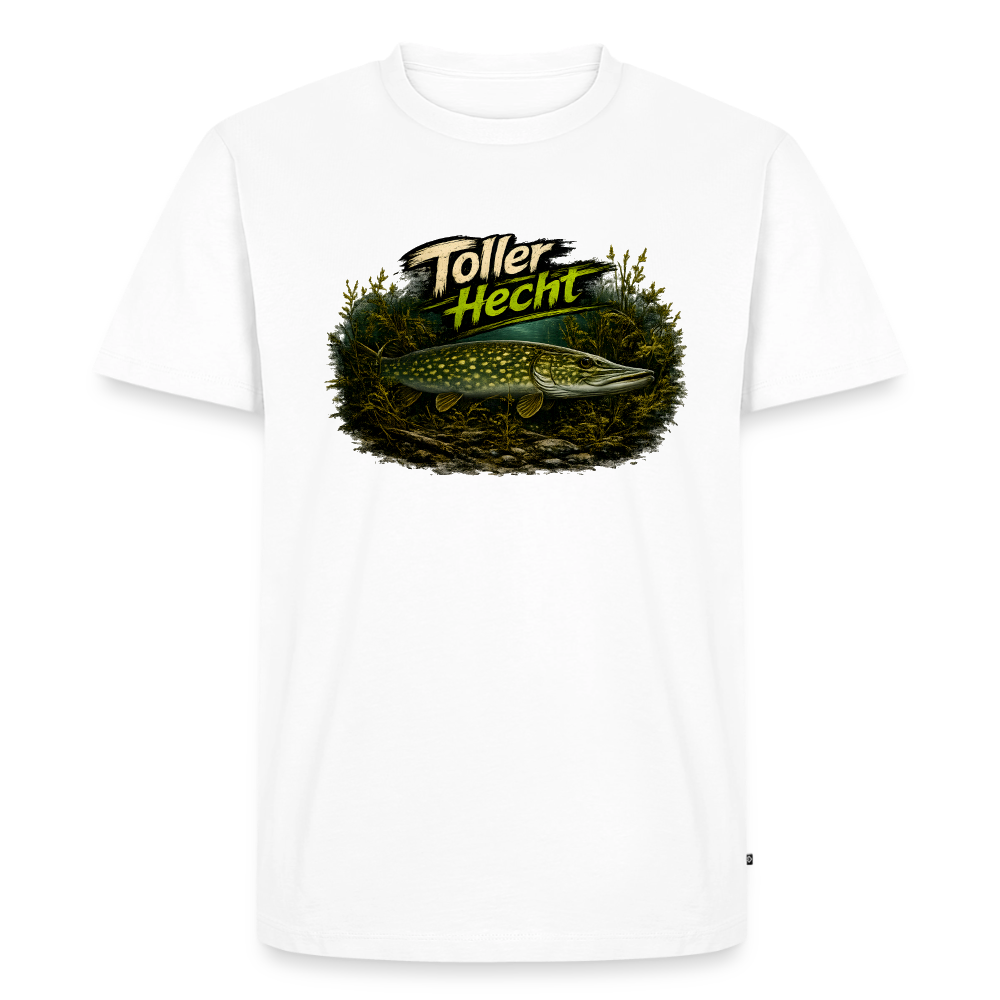 Toller Hecht – Hecht Motiv Angler | Männer Premium T-Shirt - Weiß
