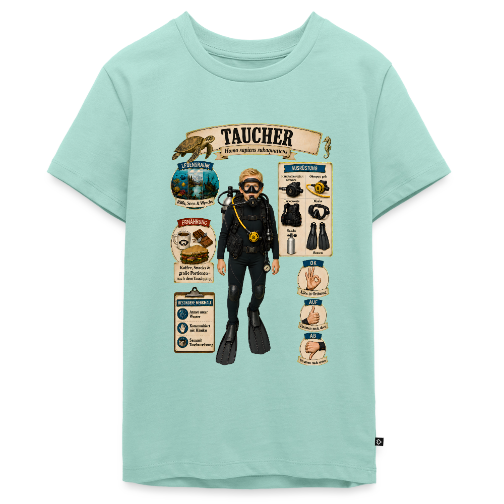 Kleiner Taucher – Homo sapiens subaquaticus | Teenager Premium T-Shirt - Mint 