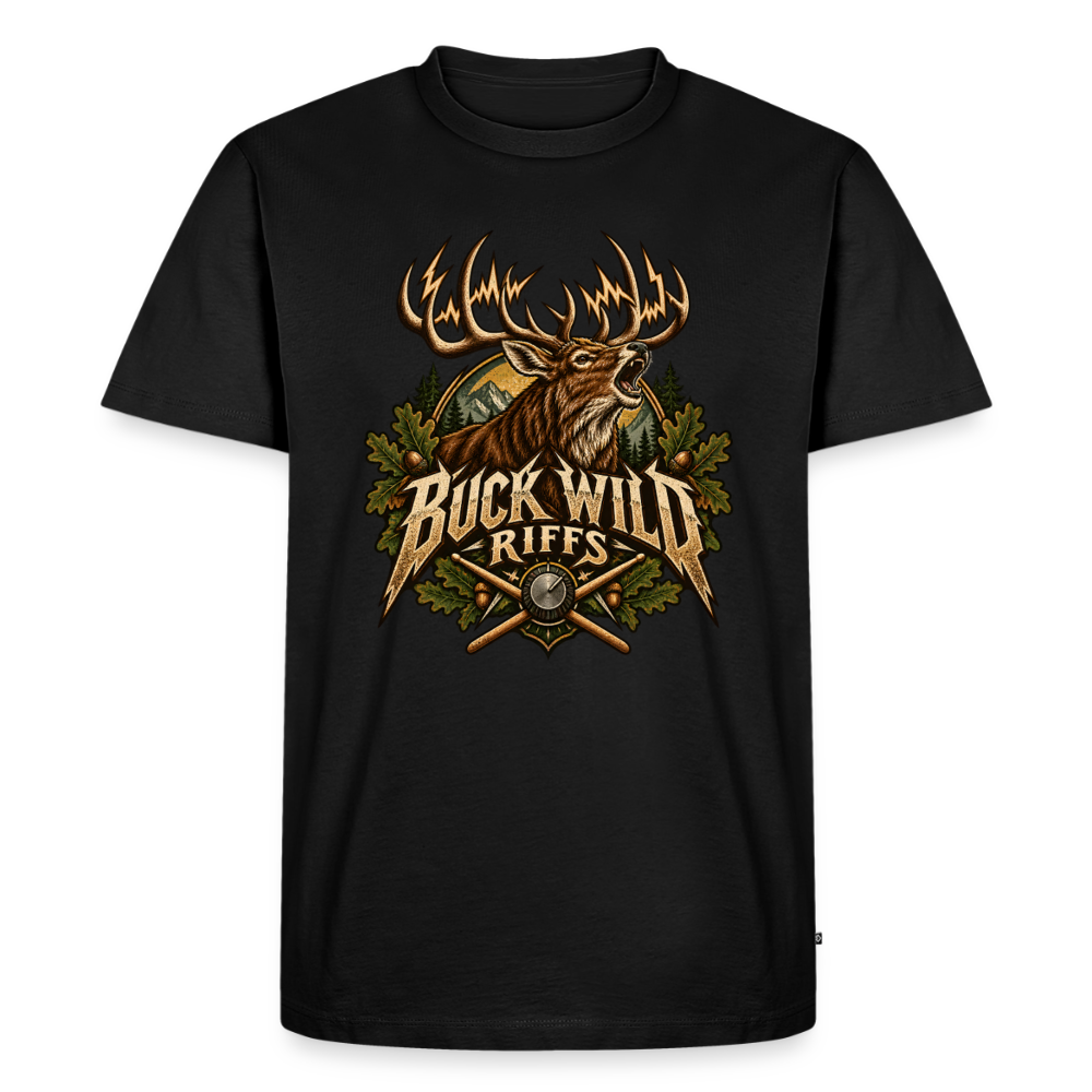 Buck Wild Riffs – Lautstärke in freier Wildbahn | Männer Premium T-Shirt - Schwarz