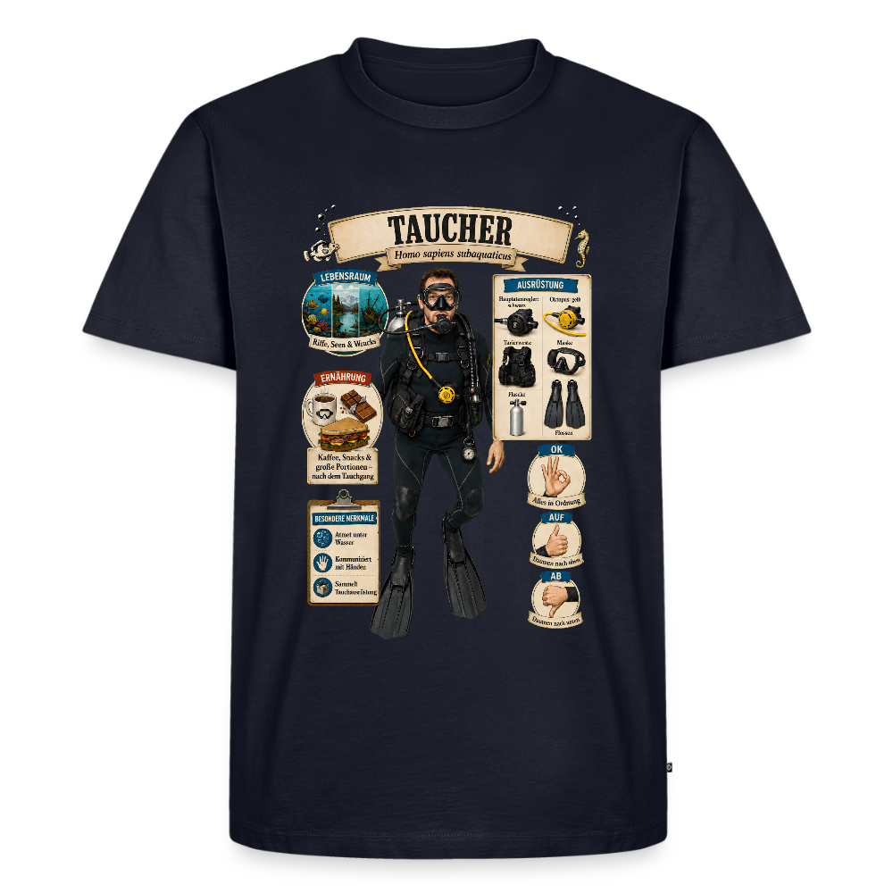 Taucher – Homo sapiens subaquaticus | Männer Premium T-Shirt - Navy