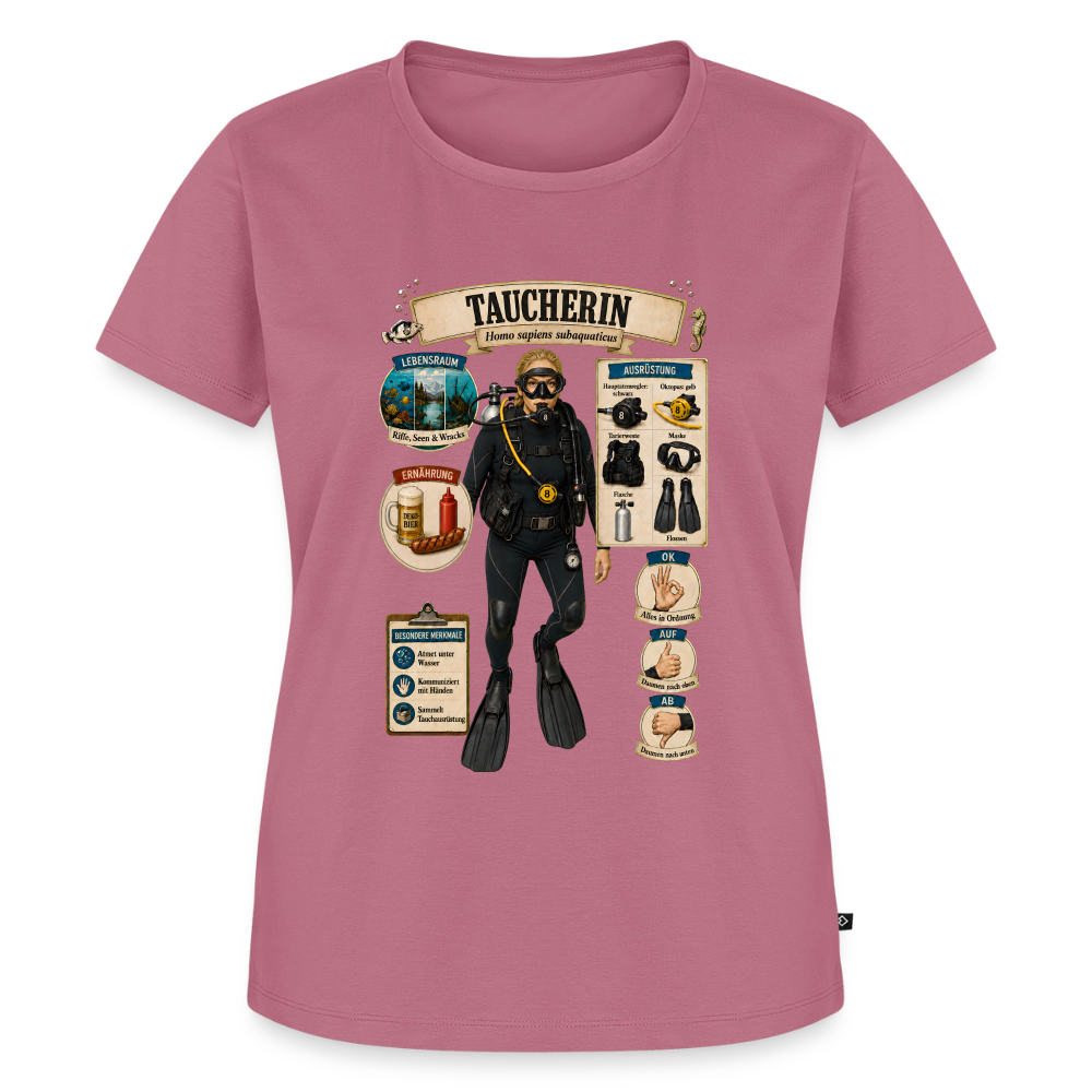 Taucherin – Homo sapiens subaquaticus | Frauen Premium T-Shirt - Mauve