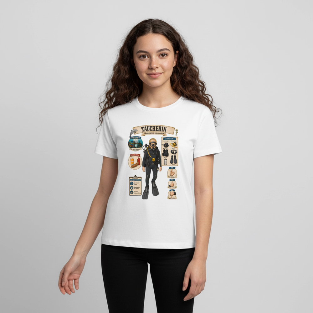 Kleine Taucherin – Homo sapiens subaquaticus | Teenager Premium T-Shirt - Weiß