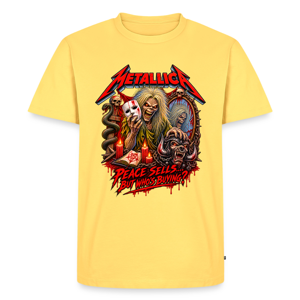Metallica Peace Sells  Männer Premium T-Shirt - Pastellgelb