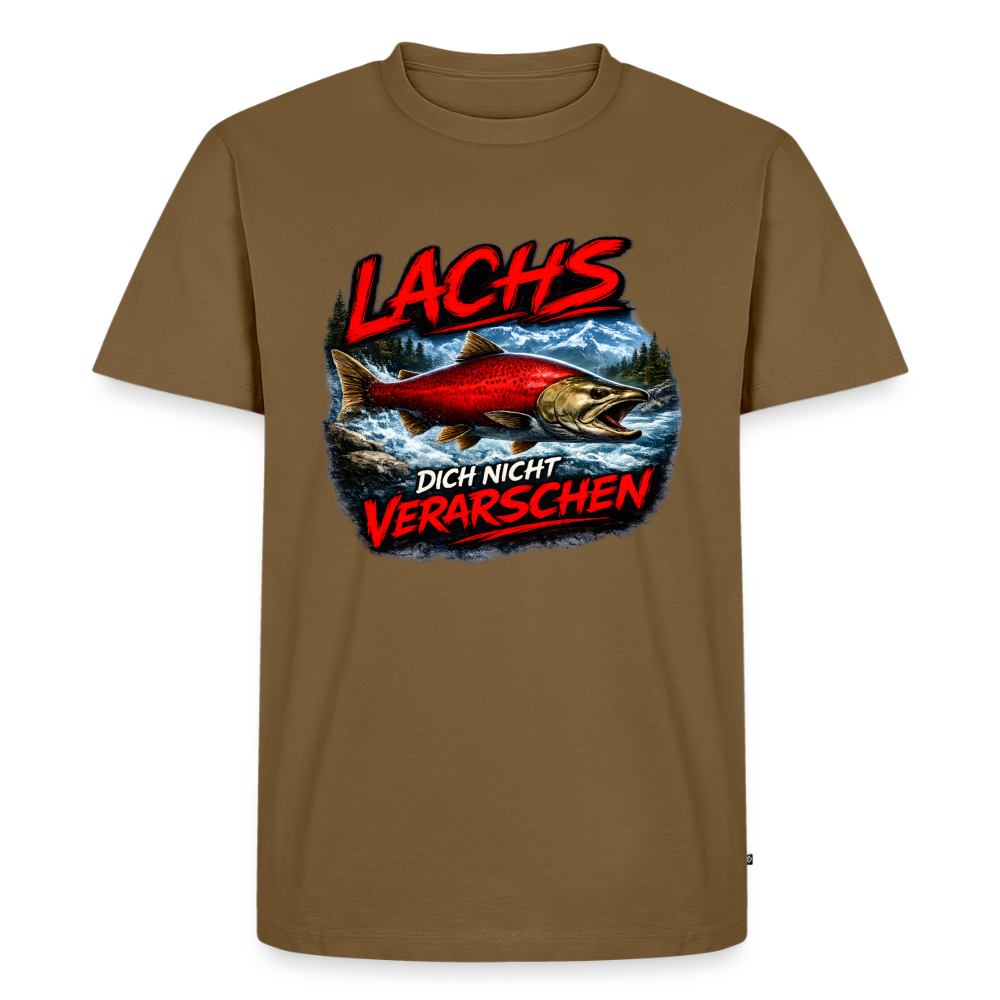 Lachs dich nicht verarschen | Männer Premium T-Shirt - Nussbraun