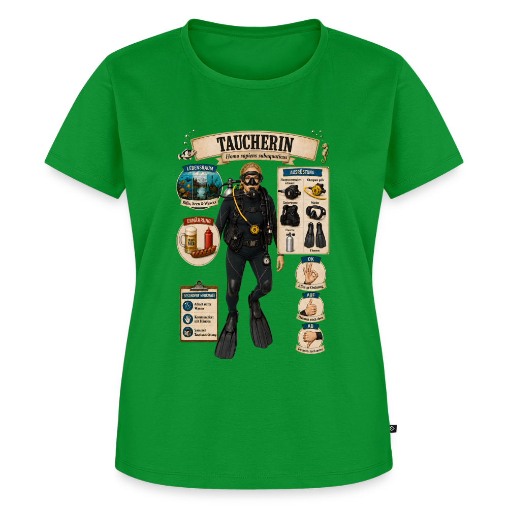 Taucherin – Homo sapiens subaquaticus | Frauen Premium T-Shirt - Grün