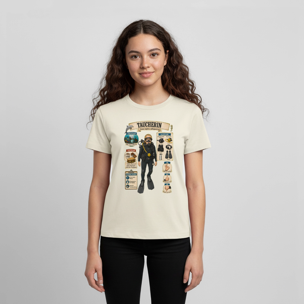 Kleine Taucherin – Homo sapiens subaquaticus | Teenager Premium T-Shirt - Naturweiß