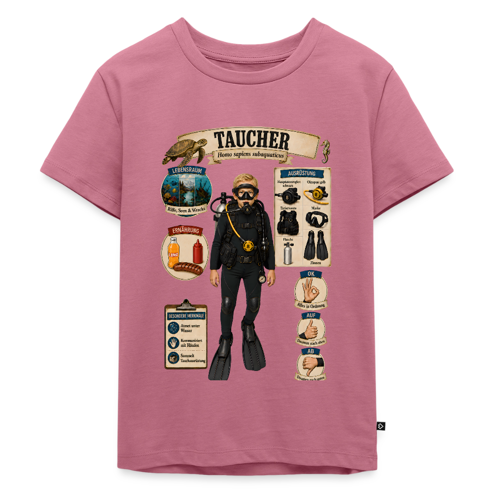 Kleiner Taucher – Homo sapiens subaquaticus | Kinder Premium T-Shirt - Mauve