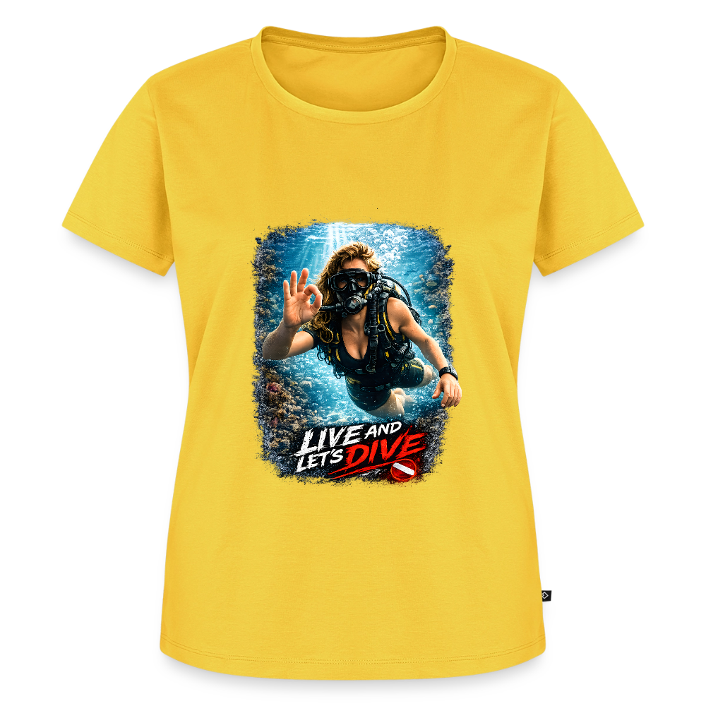 Live and Let's Dive | Tauchen | Frauen Premium T-Shirt - Sonnengelb