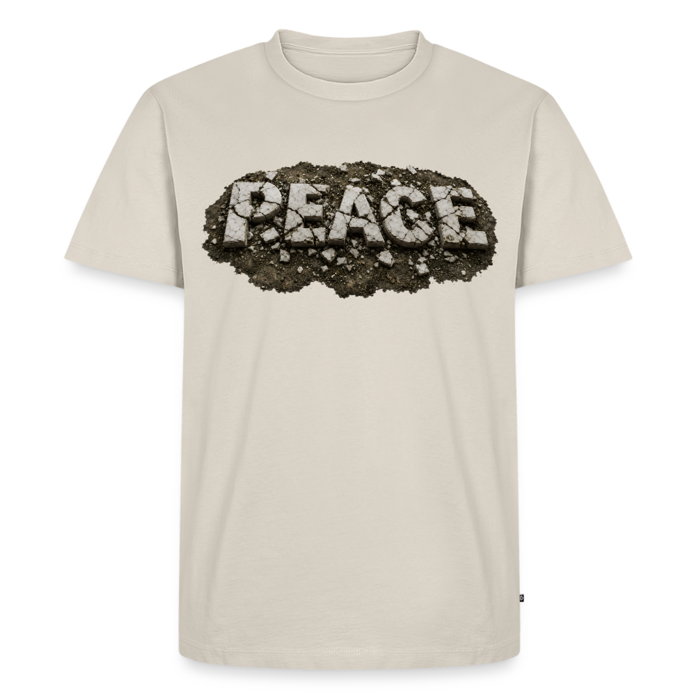 PEACE in Trümmern | Männer Premium T-Shirt - Beige