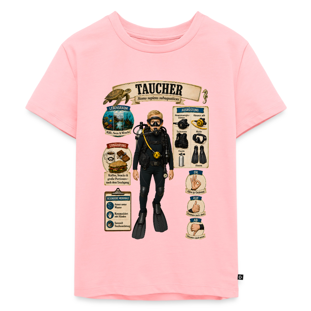 Kleiner Taucher – Homo sapiens subaquaticus | Kinder Premium T-Shirt - Rosa