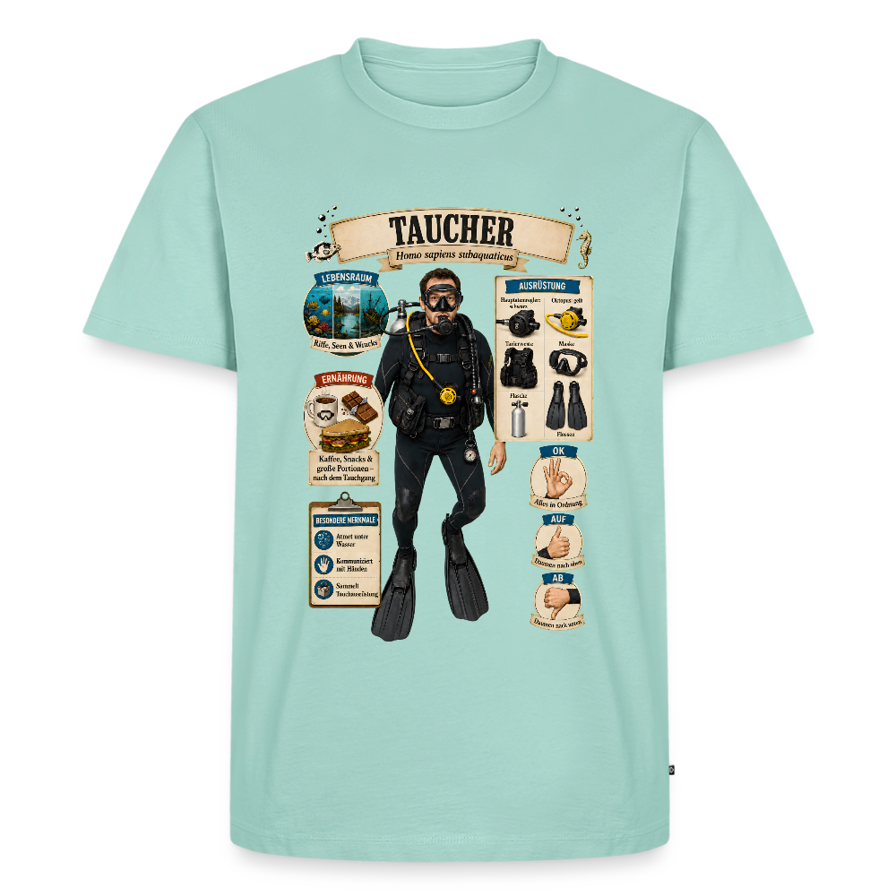 Taucher – Homo sapiens subaquaticus | Männer Premium T-Shirt - Mint 