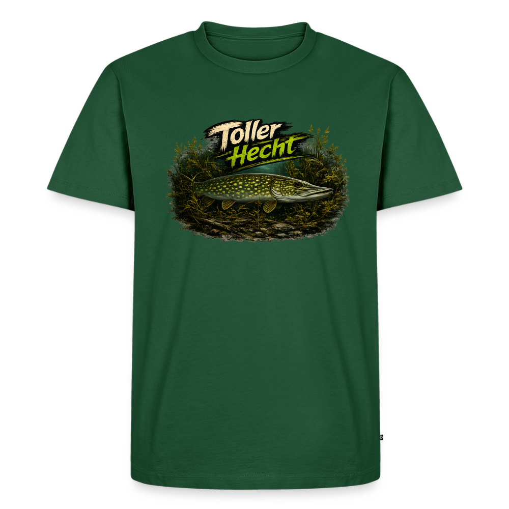 Toller Hecht – Hecht Motiv Angler | Männer Premium T-Shirt - Flaschengrün