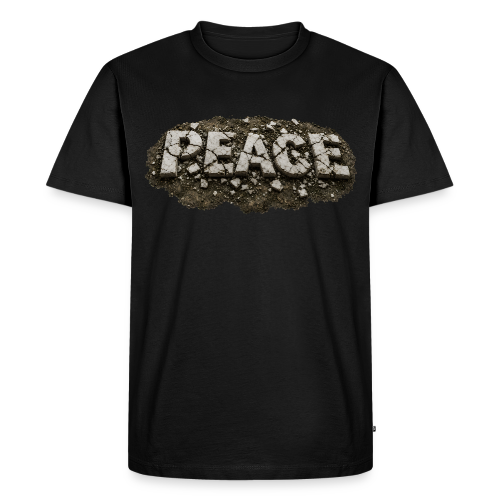 PEACE in Trümmern | Männer Premium T-Shirt - Schwarz