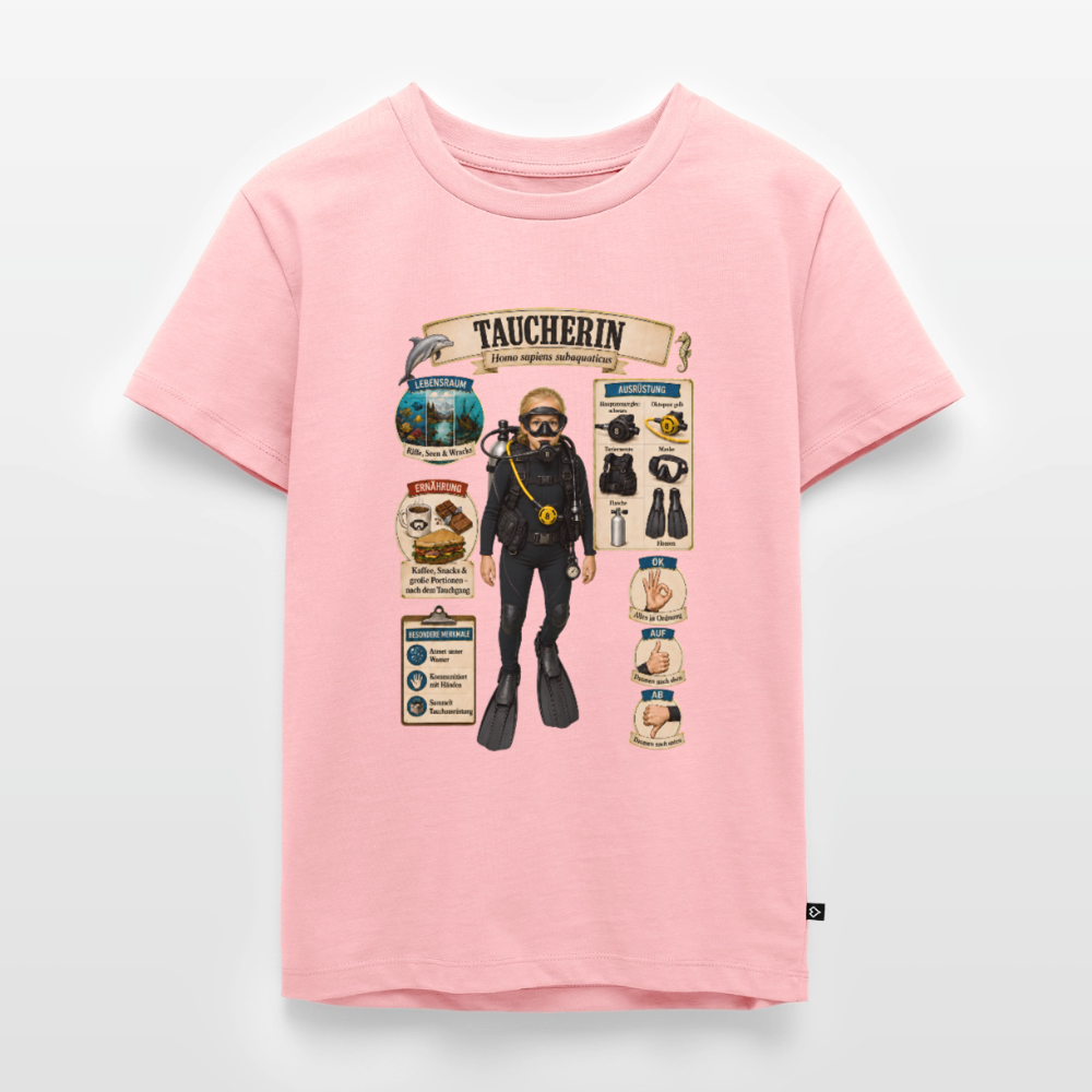 Kleine Taucherin – Homo sapiens subaquaticus | Kinder Premium T-Shirt - Rosa